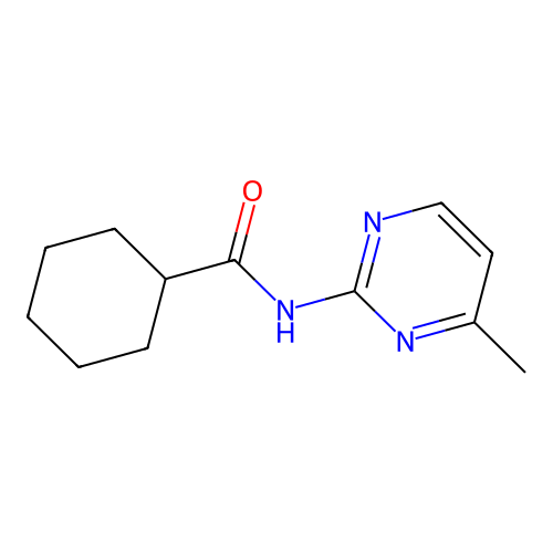 N-(4-methyl-2-pyrimidinyl)cyclohexanecarboxamide structure