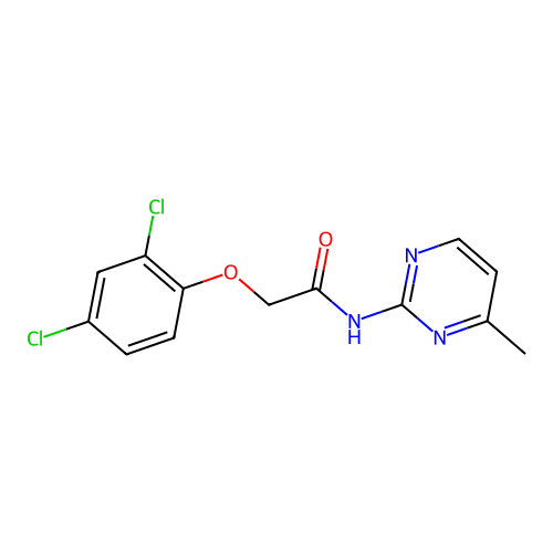 2-(2,4-dichlorophenoxy)-N-(4-methylpyrimidin-2-yl)acetamide structure