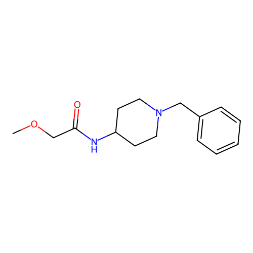 N-(1-benzyl-4-piperidinyl)-2-methoxyacetamide structure