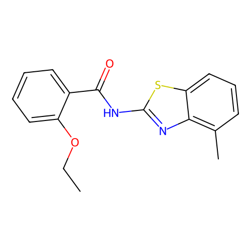 2-ethoxy-N-(4-methyl-1,3-benzothiazol-2-yl)benzamide structure