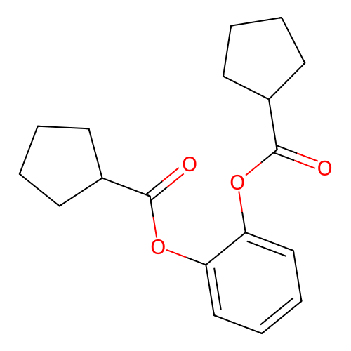 2-[(Cyclopentylcarbonyl)oxy]phenyl cyclopentanecarboxylate structure