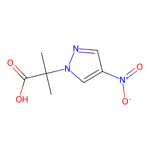 2-methyl-2-(4-nitro-1H-pyrazol-1-yl)propanoic acid structure