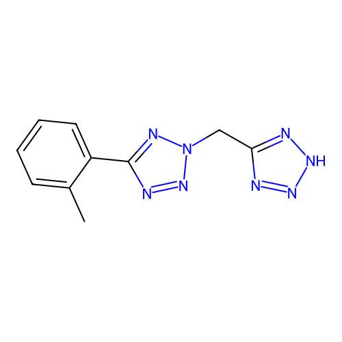 5-{[5-(2-methylphenyl)-2H-tetrazol-2-yl]methyl}-1H-tetrazole structure