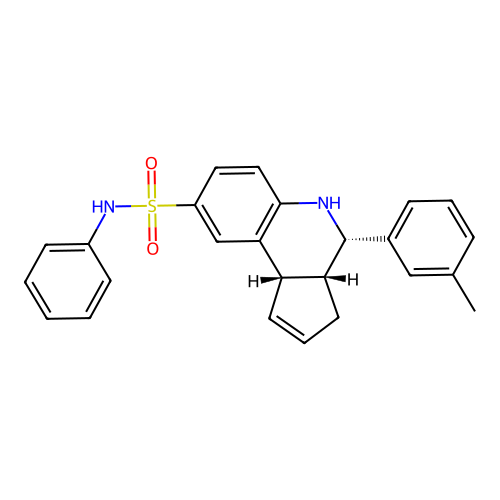 4-(3-methylphenyl)-N-phenyl-3a,4,5,9b-tetrahydro-3H-cyclopenta[c]quinoline-8-sulfonamide structure