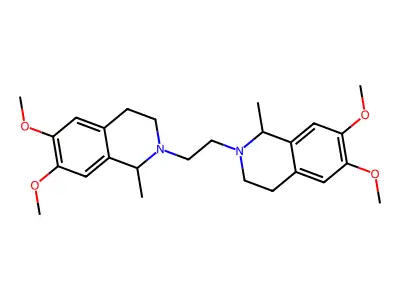 1,2-bis(6,7-dimethoxy-1-methyl-3,4-dihydroisoquinolin-2(1H)-yl)ethane structure