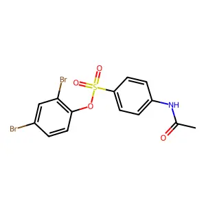 2,4-Dibromophenyl 4-(acetylamino)benzenesulfonate structure