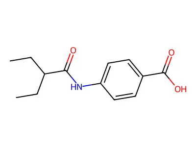 4-[(2-Ethylbutanoyl)amino]benzoic acid structure