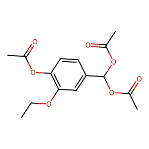 [4-(Diacetyloxymethyl)-2-ethoxyphenyl] acetate structure