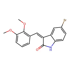 5-bromo-3-(2,3-dimethoxybenzylidene)-1,3-dihydro-2H-indol-2-one structure