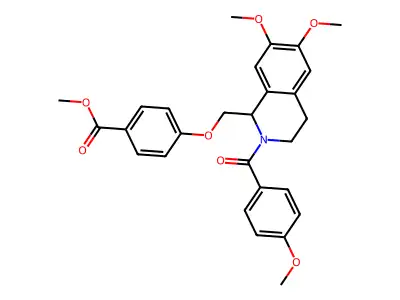 methyl 4-((6,7-dimethoxy-2-(4-methoxybenzoyl)-1,2,3,4-tetrahydroisoquinolin-1-yl)methoxy)benzoate structure