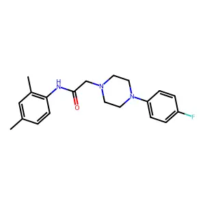 N-(2,4-dimethylphenyl)-2-[4-(4-fluorophenyl)piperazin-1-yl]acetamide structure