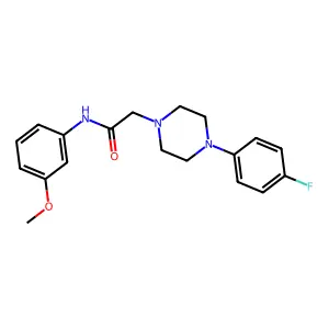 2-[4-(4-fluorophenyl)piperazin-1-yl]-N-(3-methoxyphenyl)acetamide structure