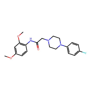 N-(2,4-dimethoxyphenyl)-2-[4-(4-fluorophenyl)piperazin-1-yl]acetamide structure