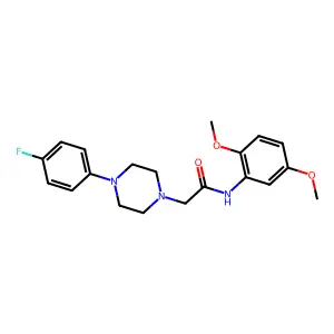 N-(2,5-dimethoxyphenyl)-2-[4-(4-fluorophenyl)piperazin-1-yl]acetamide structure