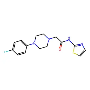 2-(4-(4-fluorophenyl)piperazin-1-yl)-N-(1,3-thiazol-2-yl)acetamide structure