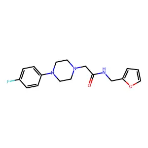 2-[4-(4-fluorophenyl)piperazin-1-yl]-N-(furan-2-ylmethyl)acetamide structure