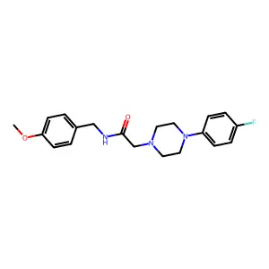 2-[4-(4-fluorophenyl)piperazin-1-yl]-N-[(4-methoxyphenyl)methyl]acetamide structure