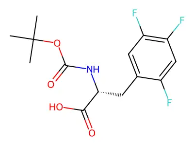 (S)-2-((tert-Butoxycarbonyl)amino)-3-(2,4,5-trifluorophenyl)propanoic acid structure