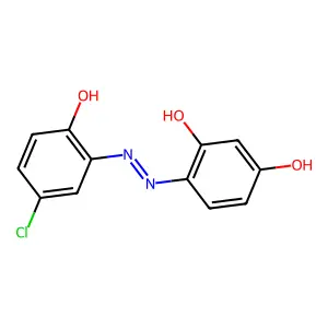 1,3-Benzenediol, 4-(2-(5-chloro-2-hydroxyphenyl)diazenyl)- structure