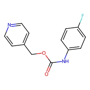 CARBANILIC ACID, p-FLUORO-, 4-PYRIDYLMETHYL ESTER structure