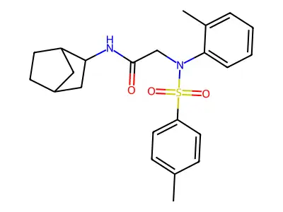 N-bicyclo[2.2.1]hept-2-yl-2-{2-methyl[(4-methylphenyl)sulfonyl]anilino}acetamide structure