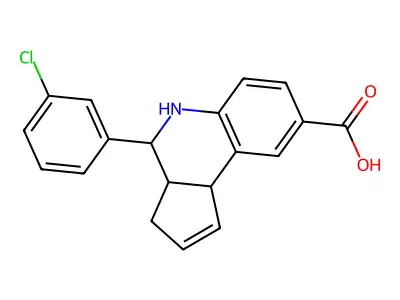 4-(3-Chloro-phenyl)-3a,4,5,9b-tetrahydro-3H-cyclopenta[c]quinoline-8-carboxylic acid structure