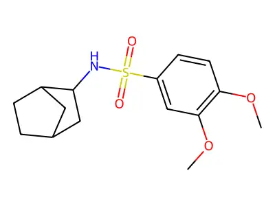 N-(3-bicyclo[2.2.1]heptanyl)-3,4-dimethoxybenzenesulfonamide structure