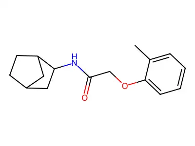 N-bicyclo[2.2.1]hept-2-yl-2-(2-methylphenoxy)acetamide structure