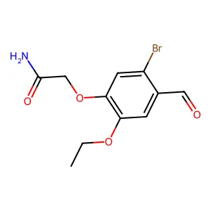 2-(5-Bromo-2-ethoxy-4-formylphenoxy)acetamide structure