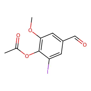 4-(Acetyloxy)-3-iodo-5-methoxybenzaldehyde structure