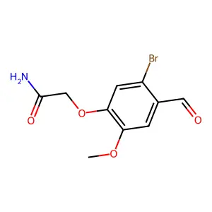 2-(5-Bromo-4-formyl-2-methoxyphenoxy)acetamide structure