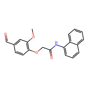 2-(4-formyl-2-methoxyphenoxy)-N-(1-naphthyl)acetamide structure