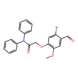 2-(5-bromo-4-formyl-2-methoxyphenoxy)-N,N-diphenylacetamide structure