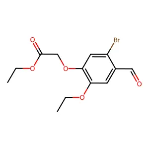 Ethyl 2-(5-bromo-2-ethoxy-4-formylphenoxy)acetate structure