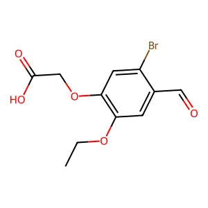 2-(5-Bromo-2-ethoxy-4-formylphenoxy)acetic acid structure