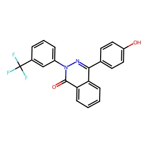 4-(4-hydroxyphenyl)-2-[3-(trifluoromethyl)phenyl]-1(2H)-phthalazinone structure