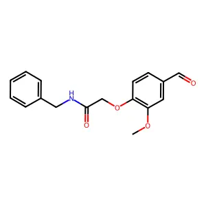 N-benzyl-2-(4-formyl-2-methoxyphenoxy)acetamide structure