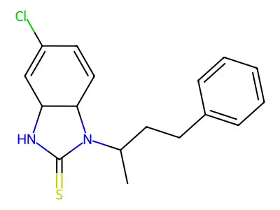 6-chloro-3-(4-phenylbutan-2-yl)-3a,7a-dihydro-1H-benzimidazole-2-thione structure