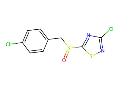 3-Chloro-5-(4-chlorobenzylsulfinyl)-1,2,4-thiadiazole structure