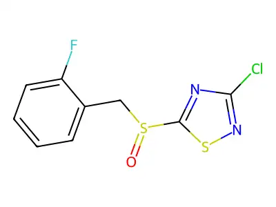 3-Chloro-5-(2-fluorobenzylsulfinyl)-1,2,4-thiadiazole structure