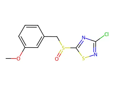 3-Chloro-5-(3-methoxybenzylsulfinyl)-1,2,4-thiadiazole structure