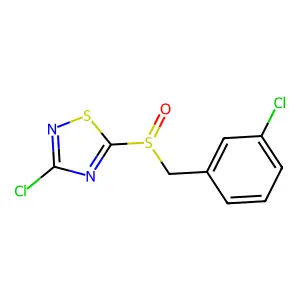 3-Chloro-5-(3-chlorobenzylsulfinyl)-1,2,4-thiadiazole structure