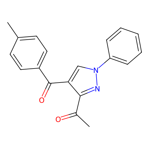 1-[4-(4-methylbenzoyl)-1-phenyl-1H-pyrazol-3-yl]ethanone structure