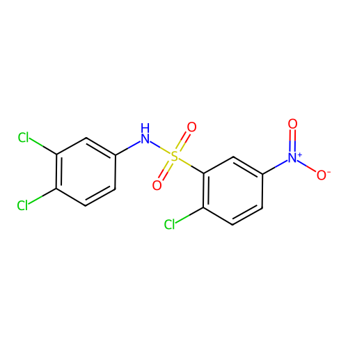 2-chloro-N-(3,4-dichlorophenyl)-5-nitrobenzenesulfonamide structure