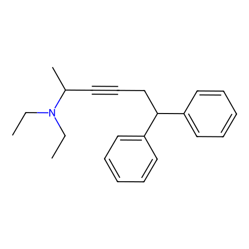 N,N-diethyl-6,6-diphenylhex-3-yn-2-amine structure
