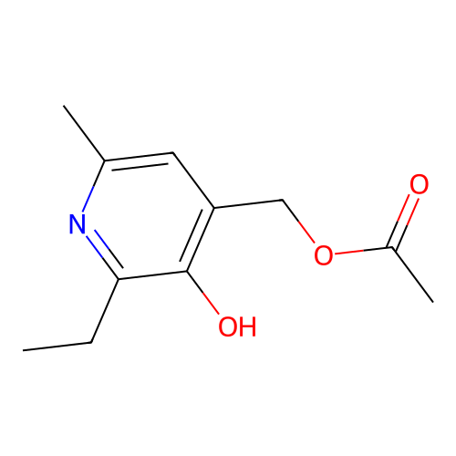 (2-Ethyl-3-hydroxy-6-methyl-4-pyridinyl)methyl acetate structure