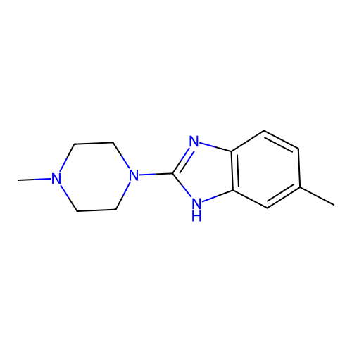 6-methyl-2-(4-methyl-1-piperazinyl)-1H-benzimidazole structure
