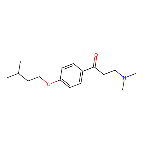 3-(Dimethylamino)-1-[4-(3-methylbutoxy)phenyl]propan-1-one structure