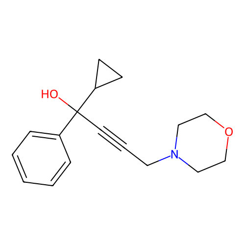 1-Cyclopropyl-4-(morpholin-4-yl)-1-phenylbut-2-yn-1-ol structure