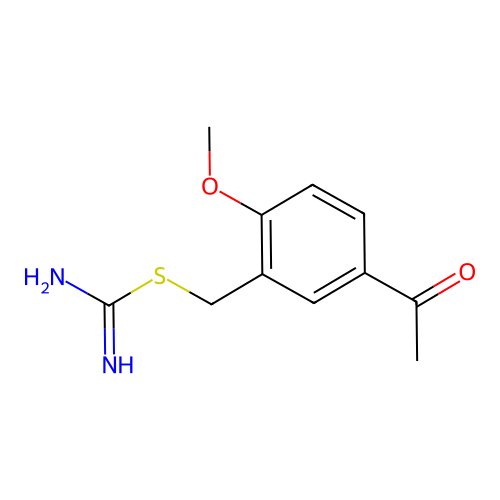 5-Acetyl-2-methoxybenzyl carbamimidothioate structure